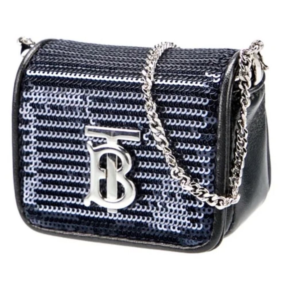 Burberry *Midnight Blue* Micro Mini Sequin Lola Crossbody - Picture 3 of 8